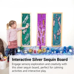 Mark Making Sequin Long Board - Silver 40
