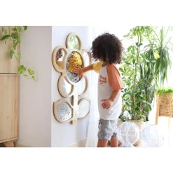 Mark Making Sequin & Mirror Daisy Frame - Yellow 30" x 22"