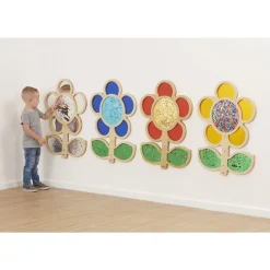 Mark Making Sequin & Mirror Daisy Frame - Blue 30" x 22"
