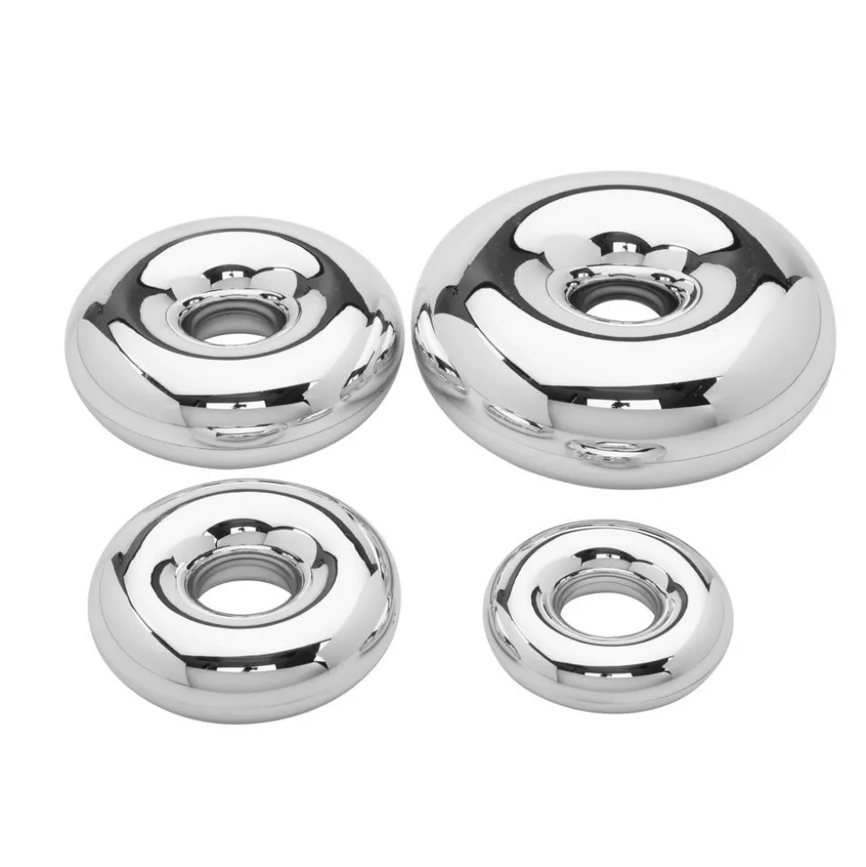 Marvelous Metallic Mirrored Stacking Donuts - 16 Pack