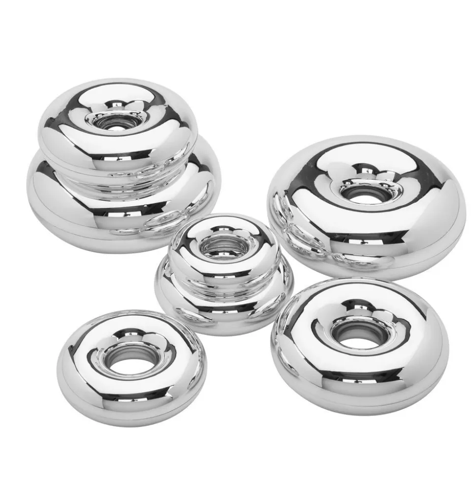 Marvelous Metallic Mirrored Stacking Donuts - 16 Pack