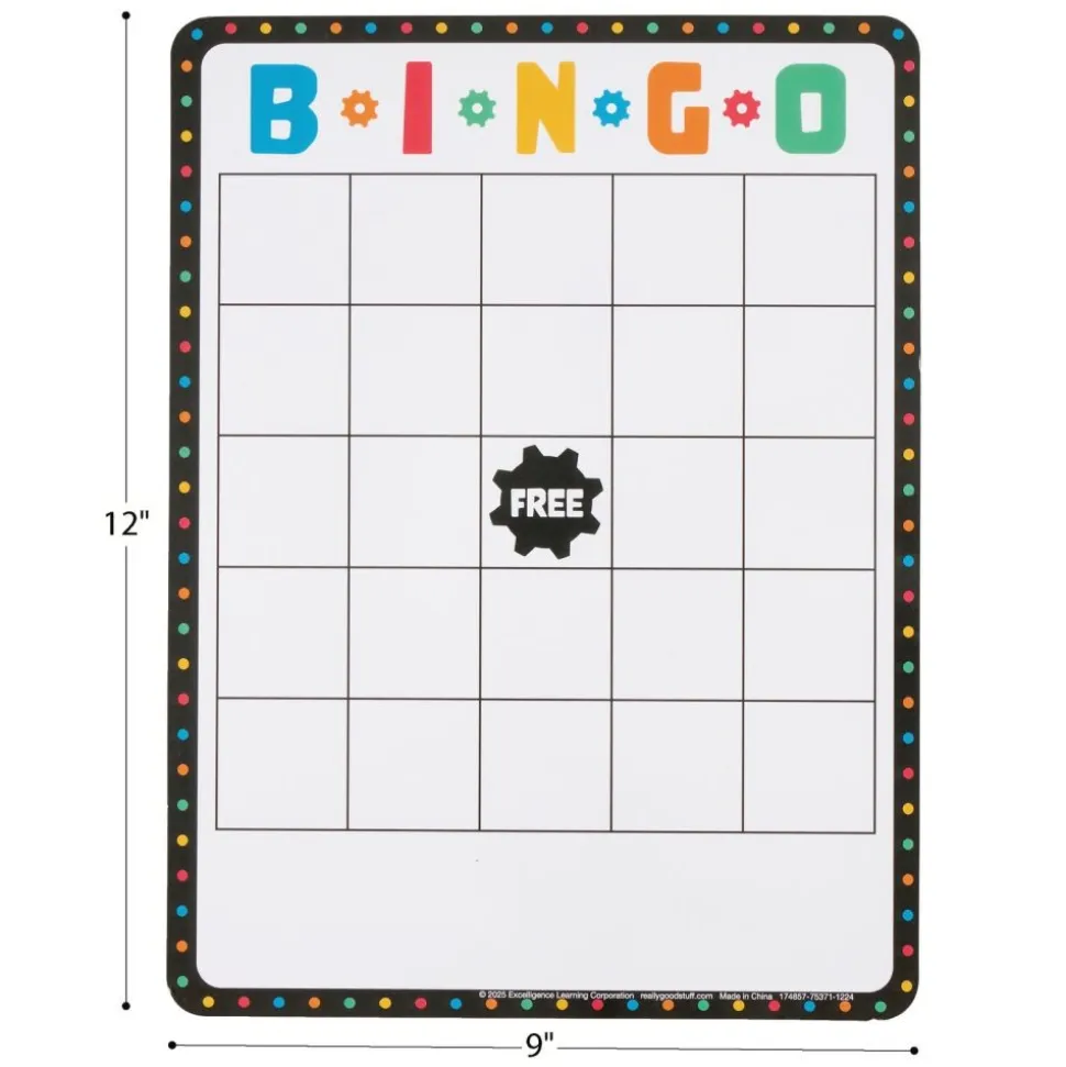 Math Bingo Dry Erase Mats - Set of 24