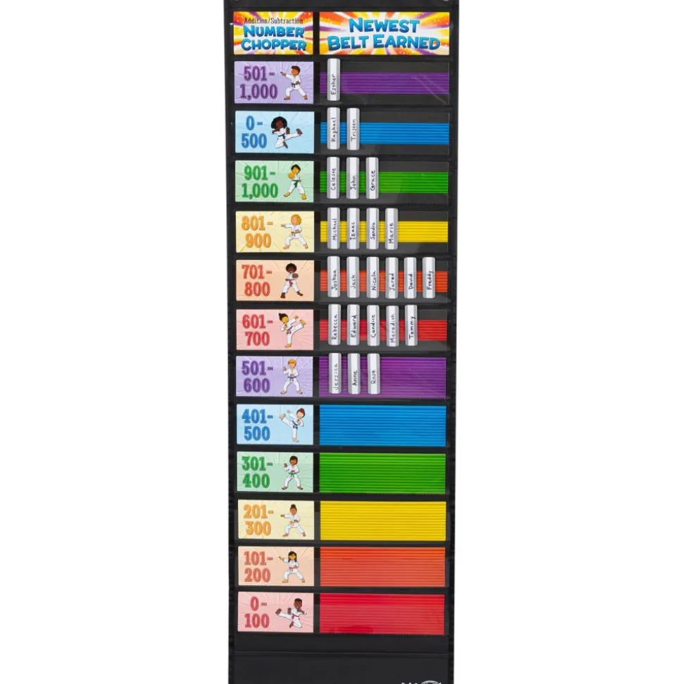 Math Facts Karate System Addition And Subtraction Through 1,000 - 1 pocket chart system