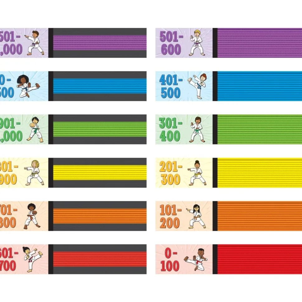 Math Facts Karate System Addition And Subtraction Through 1,000 - 1 pocket chart system