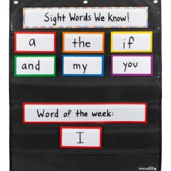 Medium Rectangle Pocket Chart Black - 1 pocket chart