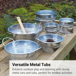 Metal Cans and Tubs, 6pcs