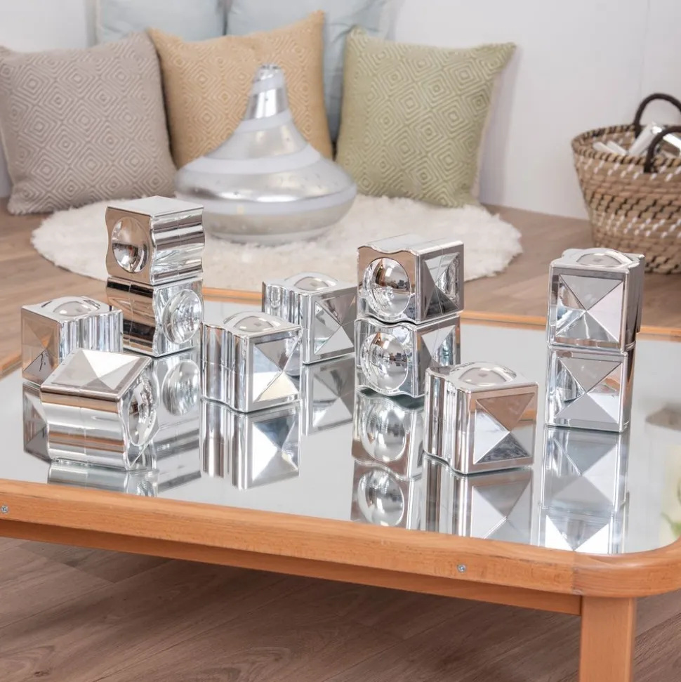 Metallic Distorting Cubes - 12 Pack