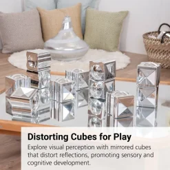 Metallic Distorting Cubes - 12 Pack
