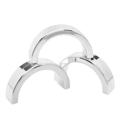 Metallic Silver Stacking Arches - 12 Pack