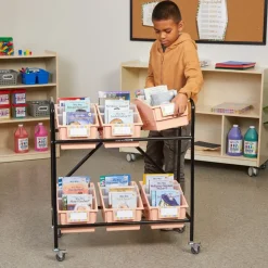 Mid-Size Mobile Storage Rack With Chapter Book Bins™ - 1 rack, 6 bins