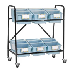 Mid-Size Mobile Storage Rack With Chapter Book Bins™ - 1 rack, 6 bins