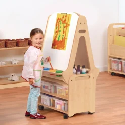 Millhouse™ Double-sided Whiteboard Easel plus Storage Trolley