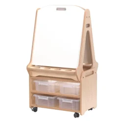 Millhouse™ Double-sided Whiteboard Easel plus Storage Trolley