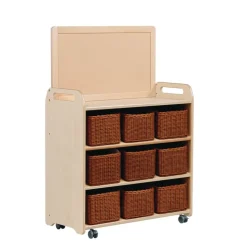 Millhouse™ Mobile Shelf Unit With Top Display Add-on and 9 Baskets