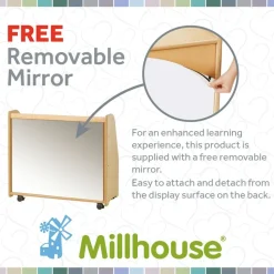 Millhouse™ Mobile Welsh Dresser Display Storage with 6 Clear Tubs