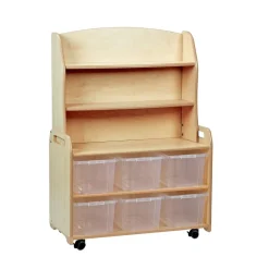 Millhouse™ Mobile Welsh Dresser Display Storage with 6 Clear Tubs