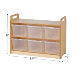 Millhouse™ Shelf Unit with Display/Mirror Back & 6 Clear Tubs