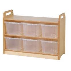 Millhouse™ Shelf Unit with Display/Mirror Back & 6 Clear Tubs