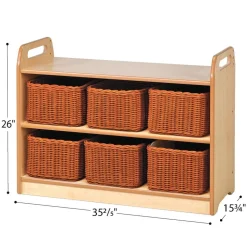Millhouse™ Shelf Unit with Display/Mirror Back and 6 Baskets