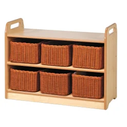 Millhouse™ Shelf Unit with Display/Mirror Back and 6 Baskets