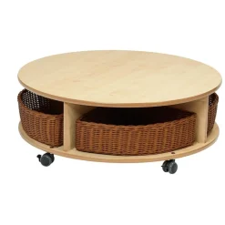 Millhouse™ Single Tier Mobile Circular Storage Unit with 4 Baskets