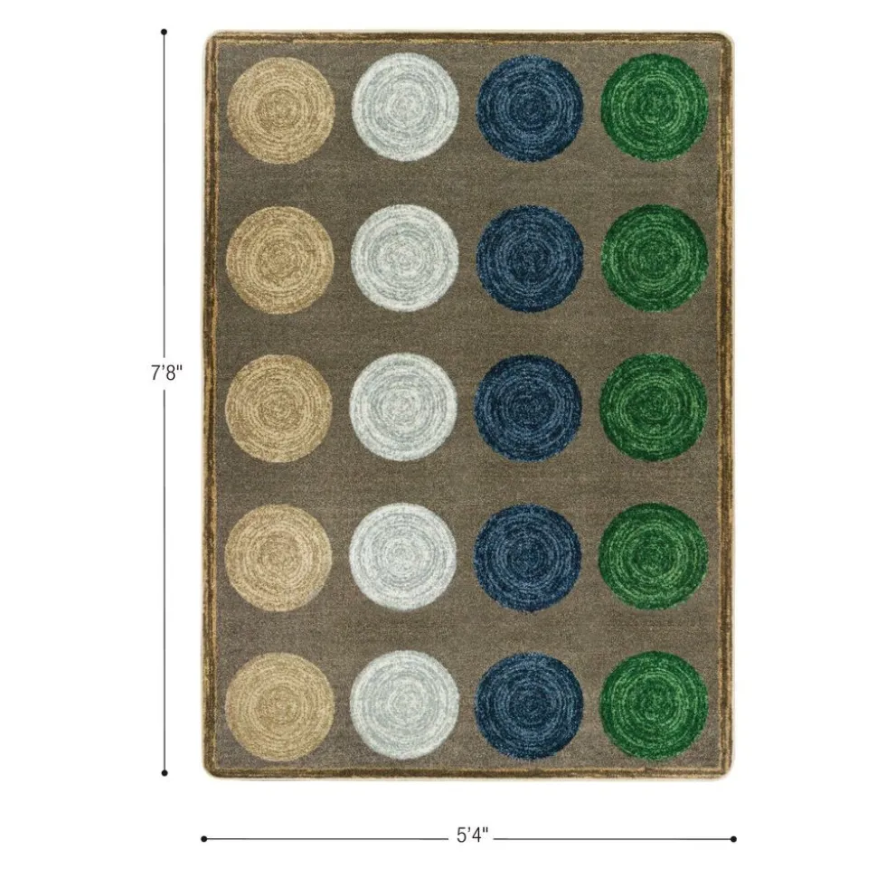 Mindful Seating™ Carpet - 5'4" x 7'8" Area Rug in Color Multi