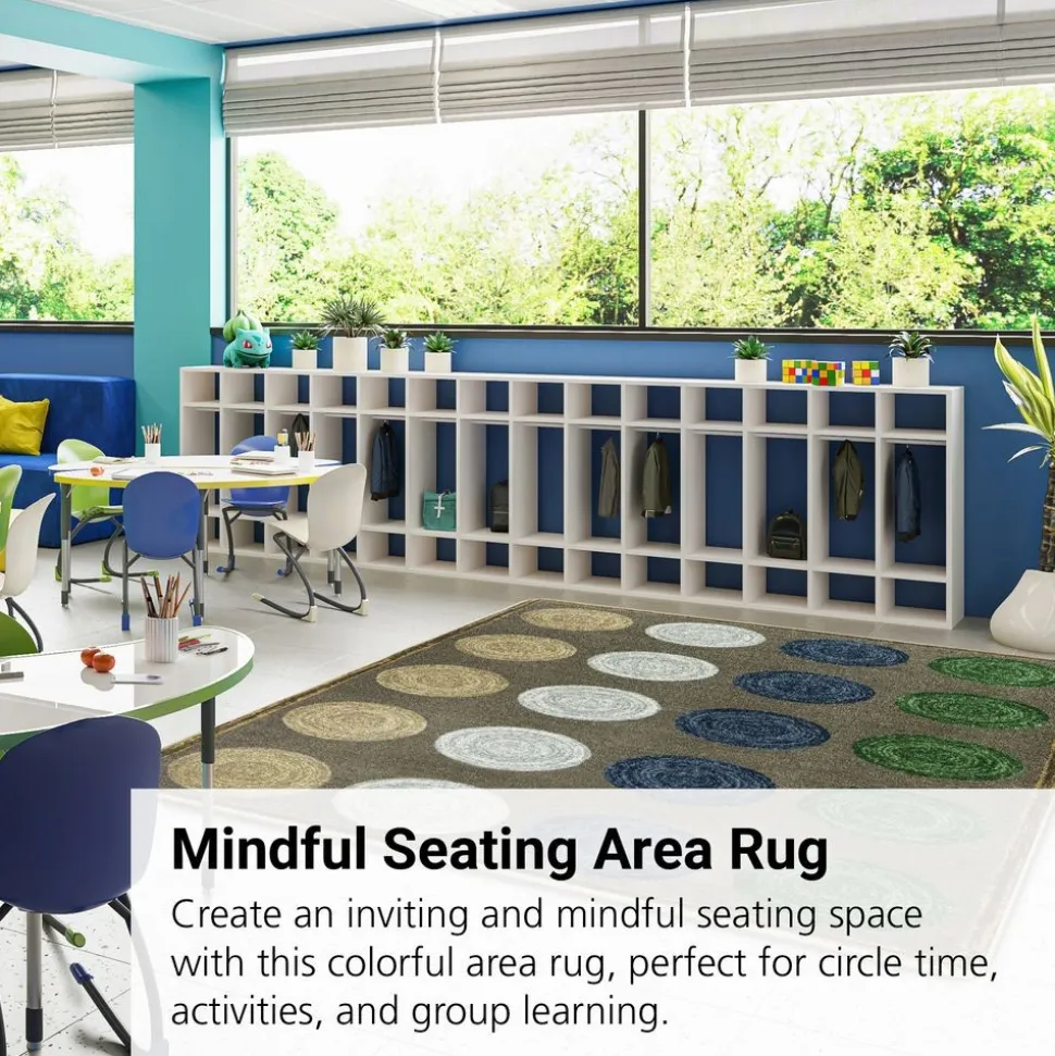 Mindful Seating™ Carpet - 5'4" x 7'8" Area Rug in Color Multi