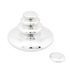 Mirrored Stacking Pebbles Silver - 20 pack