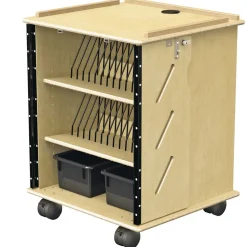 Mobile Laptop and Tablet Storage Cabinet with Casters