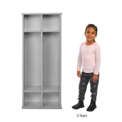 Modern Mist Laminate 2-Section Coat Locker - Light Gray