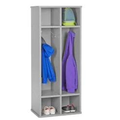 Modern Mist Laminate 2-Section Coat Locker - Light Gray