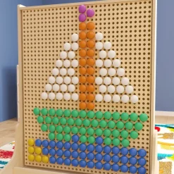 Multicolor STEAM Wall Peg Set: 64 Pieces