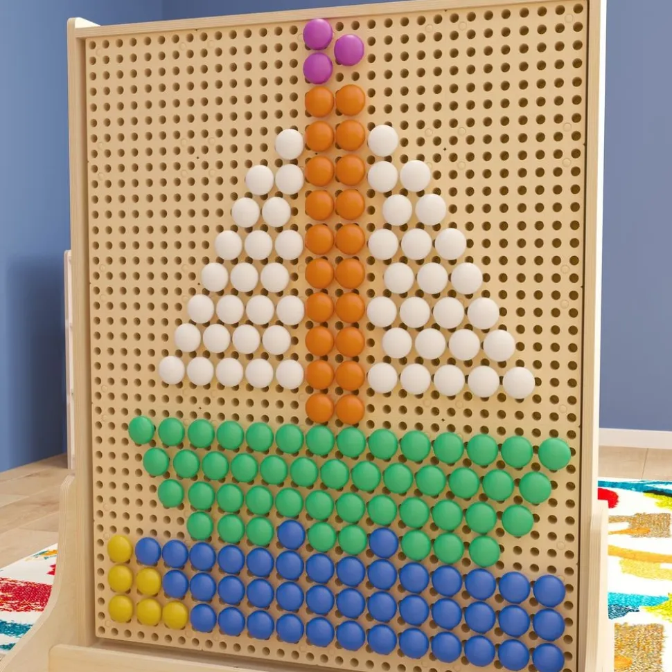 Multicolor STEAM Wall Peg Set: 64 Pieces