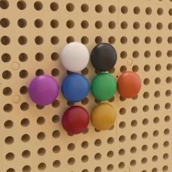 Multicolor STEAM Wall Peg Set: 64 Pieces