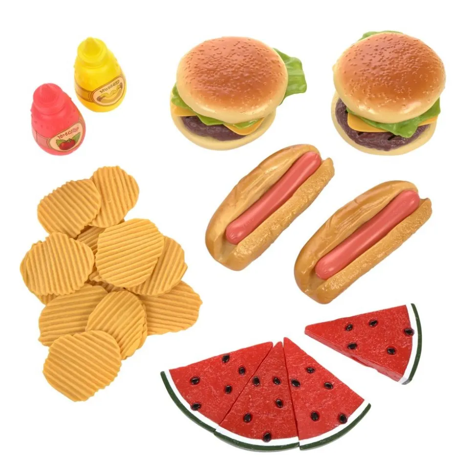 Multicultural American BBQ Food Play Set - 36 Pieces