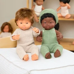 Multicultural Boy Down Syndrome 15" Dolls 4 Piece Kit