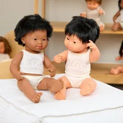Multicultural Boy Down Syndrome 15" Dolls 4 Piece Kit