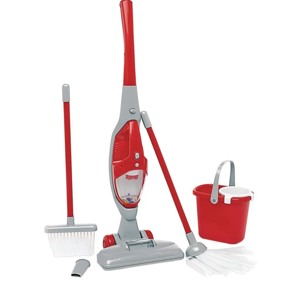 My First Cleaning Play Set with Lights & Sounds Vacuum, Broom, Mop and Pail