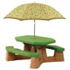 Naturally Playful Picnic Table With Umbrella