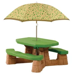 Naturally Playful Picnic Table With Umbrella