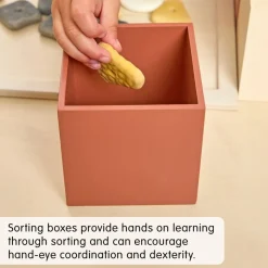Natural Wooden Sorting Boxes & Sensory Stones Kit