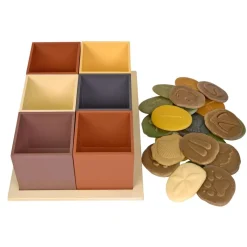 Natural Wooden Sorting Boxes & Sensory Stones Kit