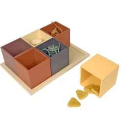 Natural Wooden Sorting Boxes & Threading Stones Kit
