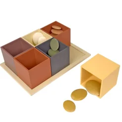 Natural Wooden Sorting Boxes & Natural Stones Kit