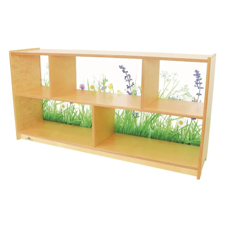 Nature View Acrylic Back Cabinet - 24" High