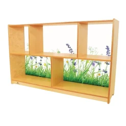 Nature View Acrylic Back Cabinet - 30" High
