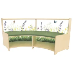 Nature View Curved Sofa with Cushion