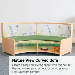 Nature View Curved Sofa with Cushion