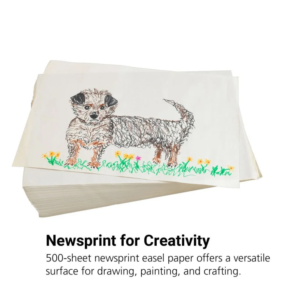 Newsprint Easel Paper - 12" x 18", 500 Sheets
