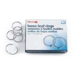 Officemate® Loose-Leaf Rings - 100 Pieces